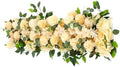 Artificial Flowers, 100cm Artificial Flowers Row, Artificial Flower Row for Home Decor, Wedding Centerpiece, Realistic Fake Flowers (Champagne Color) by KUMOYOU