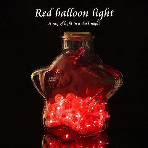 50pcs Balloon Lights Mini LED Lights Round Long Standby Time Ball Lamps for Paper Lantern Birthday Party Christmas Halloween Decoration Red Plastic - Image 2