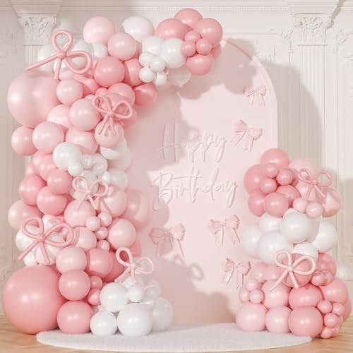 Pink Balloon Arch Kit, 145Pcs Baby Shower Birthday Decor by NUTTYBASH
