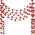 Outus 5 Pieces Maroon,Gold Round Dots Garland Party Hanging Decor by Outus