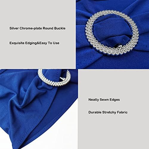 Spandex Chair Sashes Bands, Royal Blue, 100PCS - Image 3
