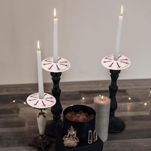 150 Pack 4 Inch White Church Taper Candles with Drip Protectors - Image 6