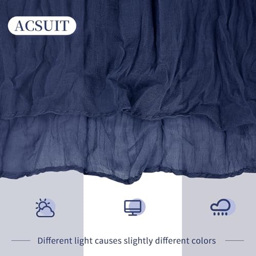 16 Pack Navy Blue Cheesecloth Table Runner 20 x 120 inch Gauze Table Runners 10 FT Long,Semi Sheer Boho Cheese Cloth Fabric Table Runner Bulk for Wedding,Party,Baby Shower,Bridal Shower Decoration - Image 6