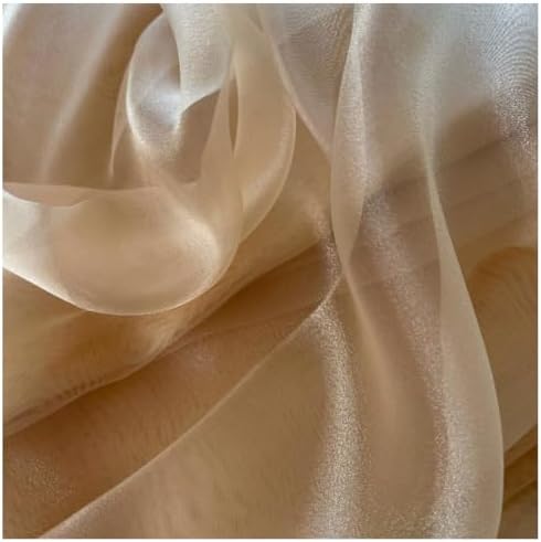 100 Yard Organza Fabric 44" Wide for Wedding Event Décor - Champagne Gold - Image 3