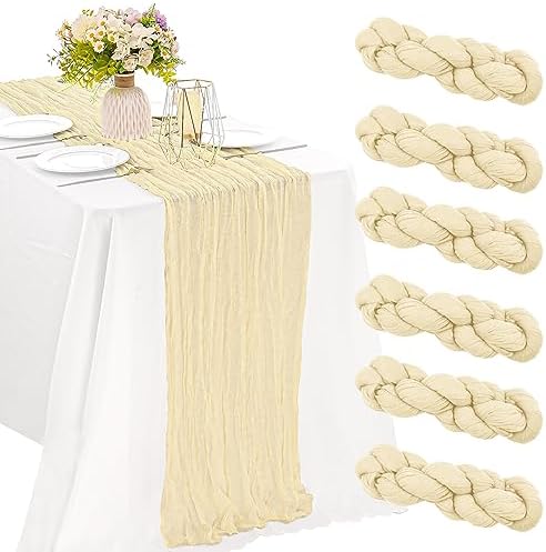 10FT Cheesecloth Table Runner Boho Party Home Decorations by JALANCY