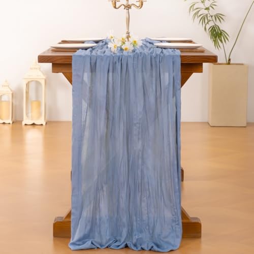 Cheesecloth Table Runner Fall Boho Wedding Birthday Party Home Decor - Image 3