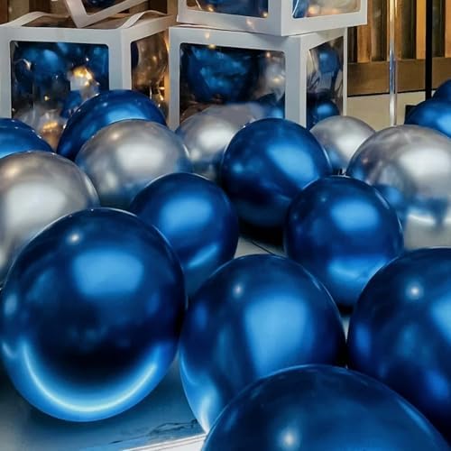 Voircoloria 130pcs Metallic Blue Balloons Arch Kit, 18 12 10 5 Inch - Image 5