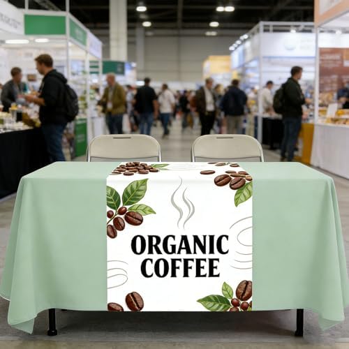 Custom Table Runner with Business Logo, Tradeshow Events, Parties, Promotions, Exhibitions, Proudly Made in USA, Personalized Table Decor and Small Business Essentials (30"x72") - Image 6