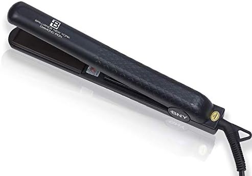 Brilliance New York 1.25 Inch Diamond Ceramic Flat Iron Hair Straightener, Professional Straightener Flat Iron with Anti-Static Ionic Plates by BrillianceNewYork