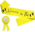 MILVOWOC 2 Pack Baby Shower Sash Set, Yellow by MILVOWOC