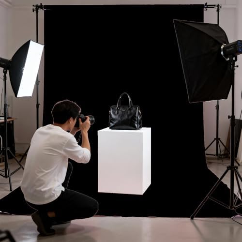 Black Photography Backdrop for Photoshoot, Fabric 6x9ft - Image 4