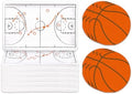 Whaline 90Pcs Basketball Plates Napkin Set Basketball Court Paper Plates Orange Sport Ball Disposable Napkins for Sport Birthday Tableware Supplies, Serves 40 by Whaline