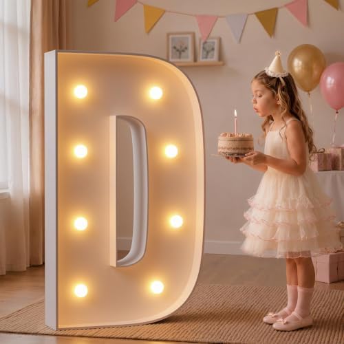 imprsv Large Marquee Letters, 3FT Light Up Letters D Sign for Party Decor by Letsmakeitimpressive
