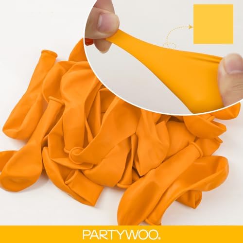 PartyWoo Orange fall Latex Helium Balloons 50pcs Color 12 Inch - Image 4