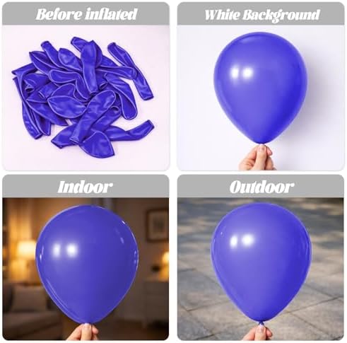 Voircoloria 105pcs Royal Blue Party Balloons, 12inch - Image 3