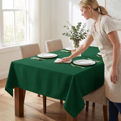 Fitable 6 Pack Rectangle Tablecloths, 70 x 108 Inch, Hunter Green - Image 6