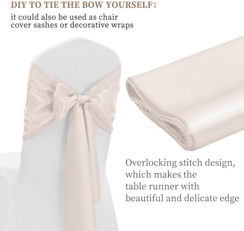 12 Pack Ivory Satin Table Runner 12 x 108 Inch Long Premium Table Runners for Wedding Party Events Decoration, Birthday Parties, Banquets Decorations, Graduations, Engagements - Image 3