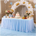 THARAHT Tulle Table Skirt 6FT 180CM Long for Rectangle Tables Round Tables Ruffle Desk Skirt for Princess Girls Birthday Party Cake Dessert Decorations Table Skirt by THARAHT