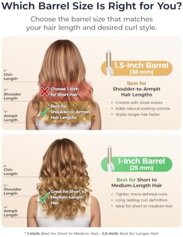 FURIDEN Lite Dual-Voltage Curling Iron: Auto-Sensing 110-240V for Europe - Image 6