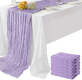 6 Pack Lilac Cheesecloth Table Runner 35"×120" Gauze Fabric Table Runner by WeavingComfortHome