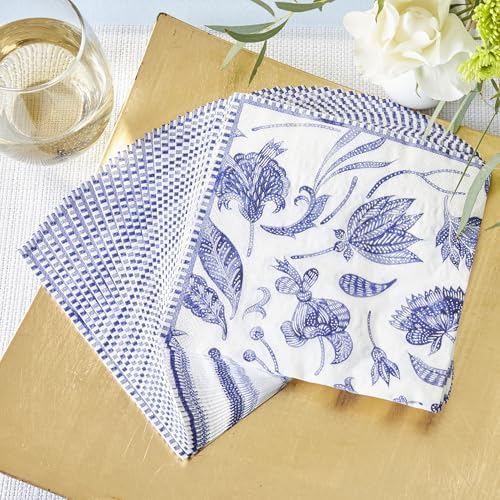 Kate Aspen Blue Willow Paper Plate and Napkin Set - Elegant Disposable Plates for Weddings, Something Blue Before I Do Bridal Shower Decorations, Baby Shower Plates, Tea Party Supplies - 62 Piece - Image 3