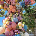 Pastel Balloon Garland Kit Rose Gold Purple Chrome Metallic Dusty Pink Rose Blue Macaron Yellow Balloon Arch Kit for Birthday Baby Shower Garden Party Wedding Wild Flower Picnic Decoration by LUXURparty