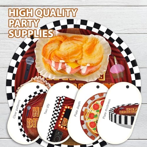 96Pcs Pizza Birthday Party Decorations, Serves 24 - Image 6
