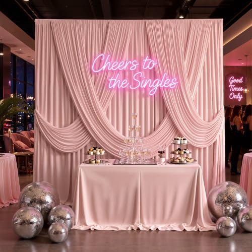 20x10ft Wrinkle Free Dusty Pink Backdrop Curtains for Parties, 4 Panels 5x10ft Silky Polyester Photo Backdrop Drapes Back Drop Cloth Drapery for Wedding Birthday Photography Background - Image 7