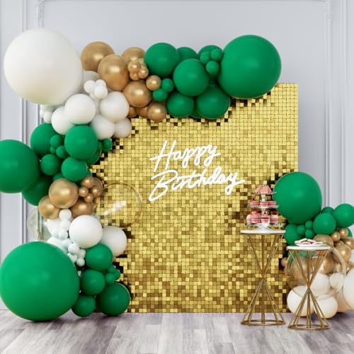 Gold Shimmer Wall Backdrop, 24pcs Sequin Panels by KateBackdropforPhotography