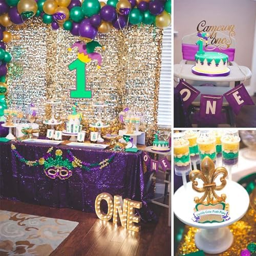 PartyWoo Purple Green Gold Balloons 50pcs 12 Inch Dark Purple Balloons - Image 4