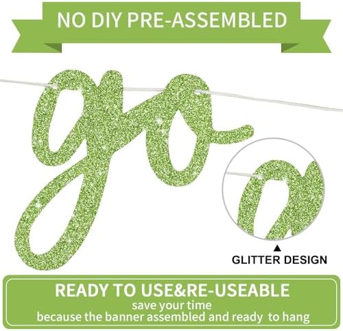 BEISHIDA Grass Green Pre-Strung Go Shawty It's Your Birthday Banner Decor - Image 3