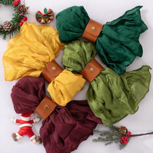DeZerlor Christmas Party Cheesecloth Napkins Set of 20 for Wedding Party - Image 3