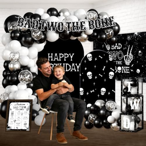 292PCS Cocomigo Bad Two the Bone Party Decorations Boy for 25 Guests - Image 4
