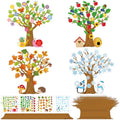 32 Set Seasonal Trees Craft Kits Make Your Own Four Seasons Tree Decoration by Bafeil