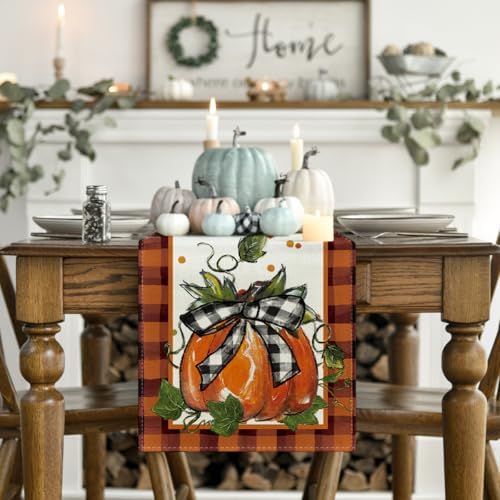 Artoid Mode 210 GSM Fall Table Runner Home Party Decor 13x72 Inch - Image 2