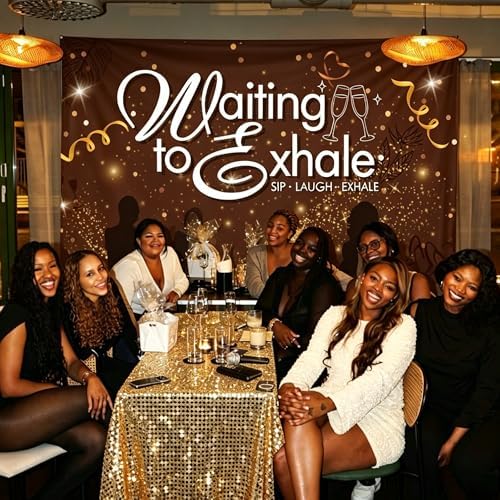 Waiting to Exhale Party Decorations for Women - Girls Night Decorations Kit with Women Empowerment Photo Props & Gold Sequin Tablecloth, Prefect for Vision Board Parties Ladies Night or Pajama Parties - Image 6