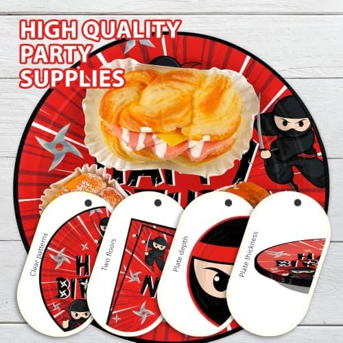 96 Pcs Ninja Birthday Party Decorations for Karate Party , Serve 24 - Image 5