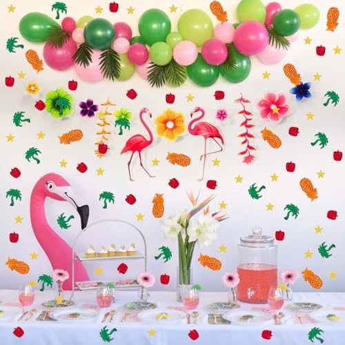 Coconut Trees Confetti Summer Pineapple Capsicum Star Shape Table Scatters Confetti for Summer Decorations Birthday Party Supplies Decorations Party Sets - Image 2