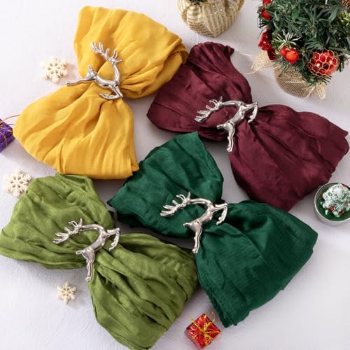 DeZerlor Christmas Party Cheesecloth Napkins Set of 20 for Wedding Party - Image 2