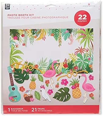 American Greetings Tropical Luau Party Supplies for BBQs and All Summer Parties, Photo Booth Props and Backdrop (22-Pieces) - Image 2