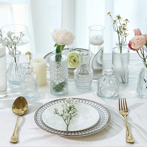 CUCUMI 24pcs Bud Vases for Centerpieces, Clear Glass Vase Decorations - Image 7