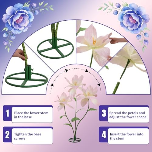 5.6 Ft Large Paper Flowers Gradation Pink - Image 4