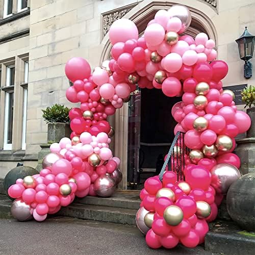 PartyWoo Mauve Dusty Balloons 50pcs Blush Pink Rose Latex Helium Balloons - Image 3