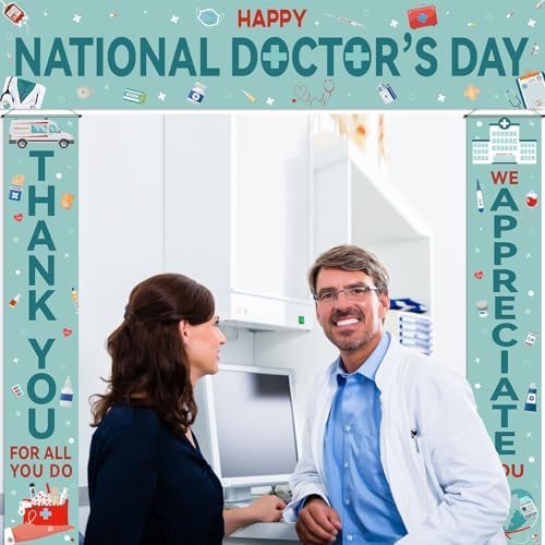 Smoothnovelty 3 Pcs Green Doctors Day Banner - Image 4