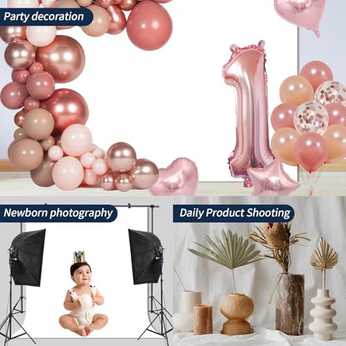 White Photo Backdrop for Photoshoot Solid Color Background 5x7 ft - Image 5