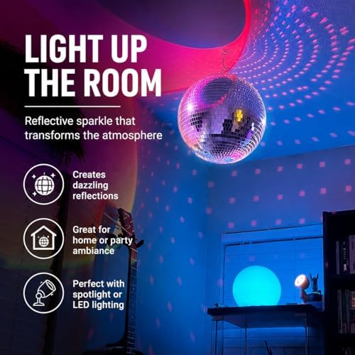 Youdepot 16-Inch Large Disco Ball Hanging Mirror Ball Decor - Image 4