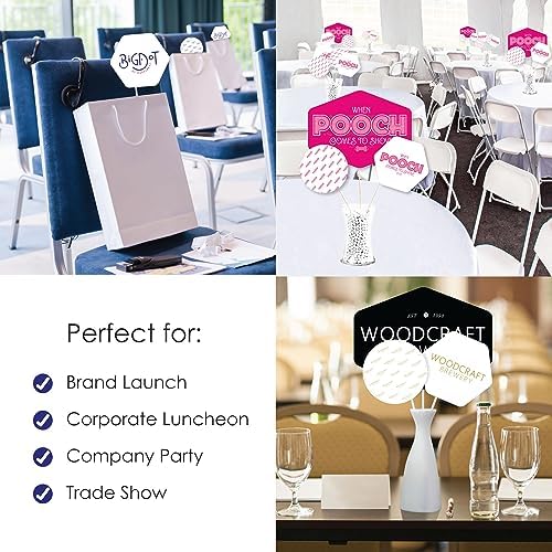 Big Dot of Happiness Custom Logo Table Toppers - Personalized Branded Business Party Centerpiece Sticks - Set of 15 - Image 5