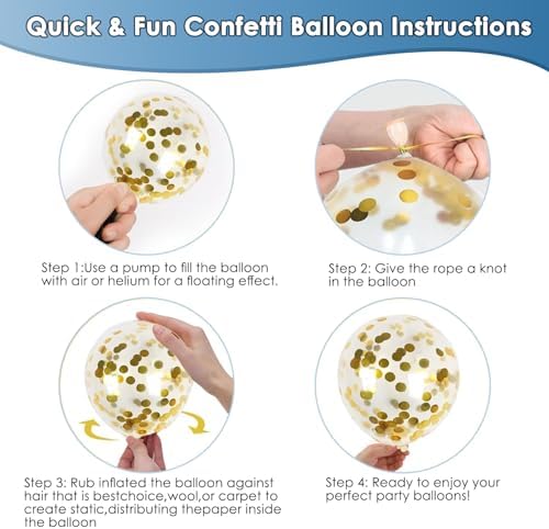 Navy Blue Gold White Balloons 50 PCs 12 Inch - Image 4