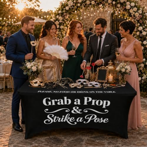 Gilprop Photo Booth Props Tablecloth Spandex Table Cover, Classic, 4ft - Image 2