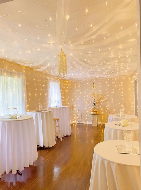 Lighting EVER 594 LED Curtain Lights, 20×10 ft Plug in Hanging Fairy Lights - Image 6